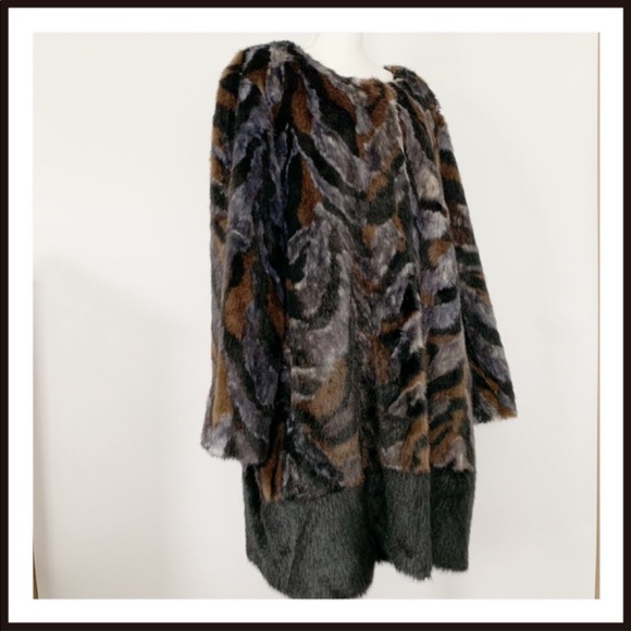 Adrienne Landau Jackets & Coats Adrienne Landau Multicolor Mink Faux Fur Coat 2x Poshmark